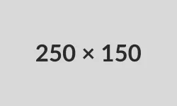 A gray rectangle displaying the text "250 × 150" in the center, indicating image dimensions in pixels.